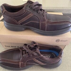 Clarks Brown Leather Casual Shoes